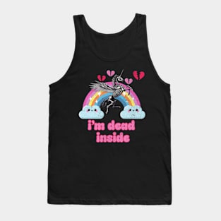 Im Dead Inside Kawaii Unicorn Skeleton Pastel Goth Creepy Cute Tank Top